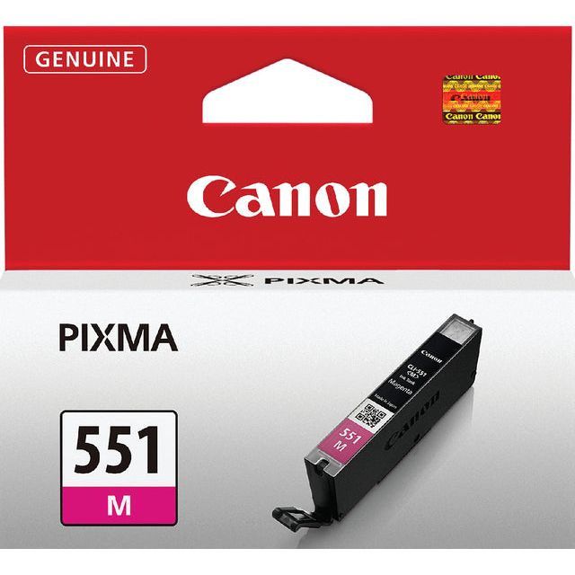 Canon - inktcartridge CLI-551M, 319 pagina's, OEM 6510B001, magenta