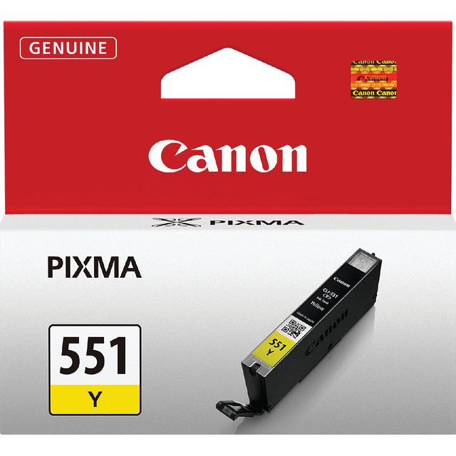 Canon - inktcartridge CLI-551Y, 344 pagina's, OEM 6511B001, geel