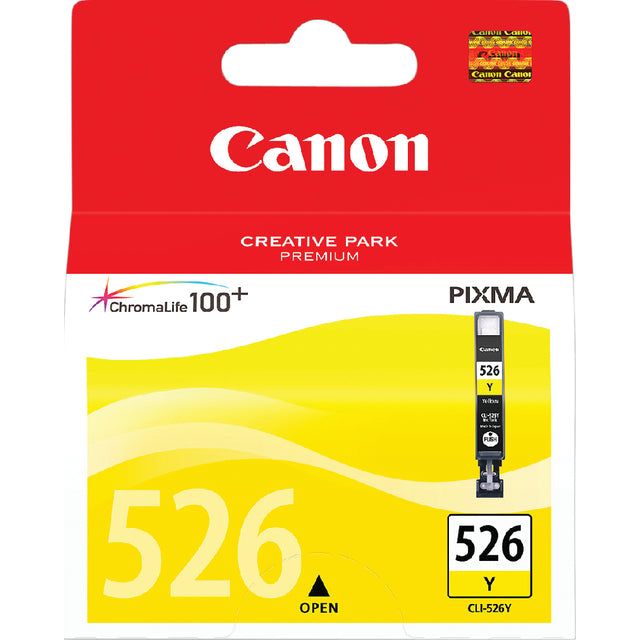 Canon - Inkcartridge CLI -526Y, 450 pages, OEM 4543B001, Geel