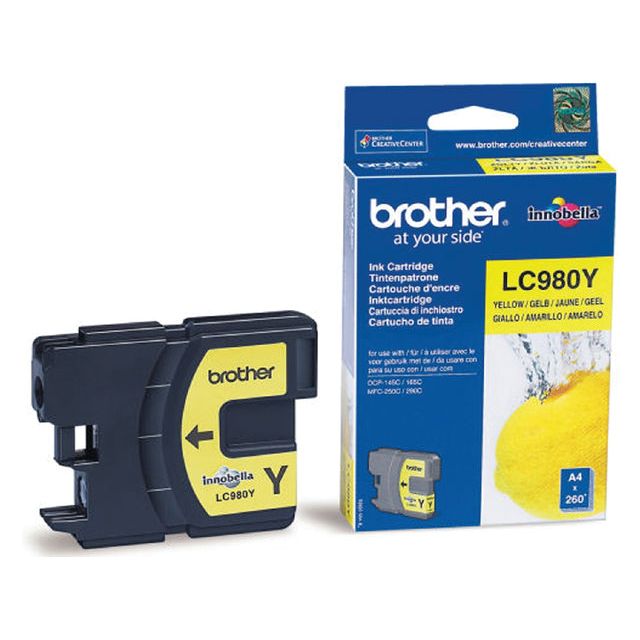 Brother - inktcartridge, 260 pagina's, OEM LC-980Y, geel