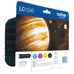 Brother - Cartouche d'encre LC-1240VALBP noire + 3 couleurs