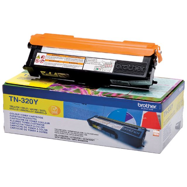 Frère - Toner, 1 500 pages, OEM TN -320y, Geel