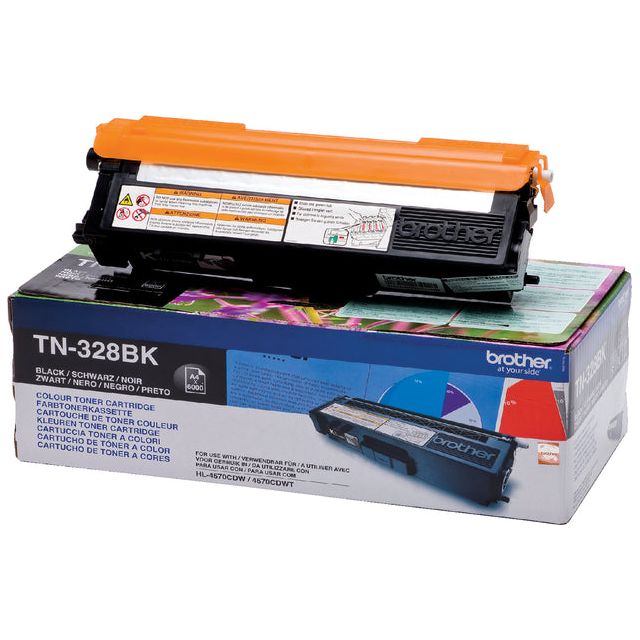 Frère - Toner, 6 000 pages, OEM TN -328BK, noir