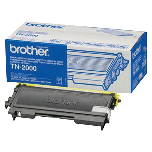 Frère - Toner, 2500 pages, OEM TN -2000, noir