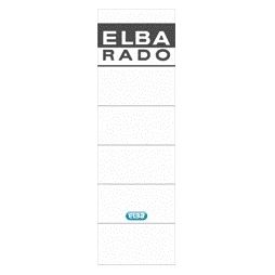 Elba - Contre-étiquette large 59x190mm autocollante blanc/gris 10 pièces