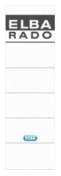 Elba - Contre-étiquette large 59x190mm autocollante blanc/gris 10 pièces