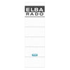 Elba - Contre-étiquette large 59x190mm autocollante blanc/gris 10 pièces