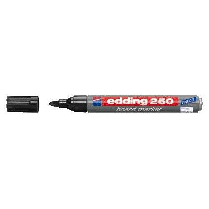 Edding - Whiteboardmarker 250 rund 1,5-3mm schwarz | 10 Stück