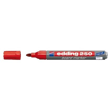 Edding - Marqueur pour tableau blanc 250 rond 1,5-3mm rouge