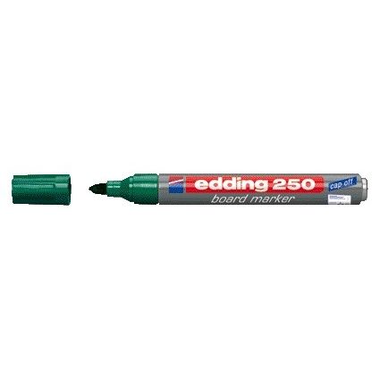 Edding - Marqueur pour tableau blanc 250 rond 1,5-3mm vert | 10 pièces