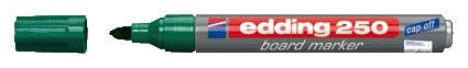 Edding - Marqueur pour tableau blanc 250 rond 1,5-3mm vert | 10 pièces