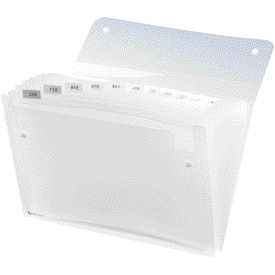 Rexel - Sortiermappe Ice 13 Fächer transparent | 10 Stück