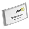 Durable - Badge 8540 classique avec aimant 30x65mm gris argent | 10 pièces