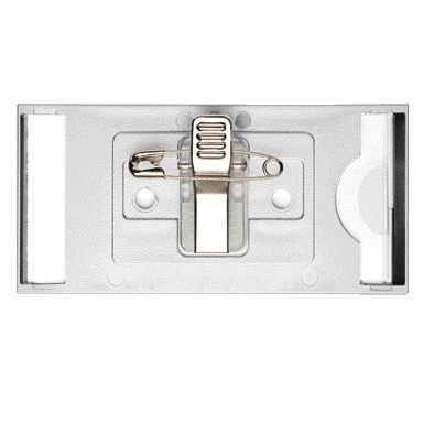 Durable -  Badge 8543 classic met combiklem 34x74mm zilvergrijs | 10 stuks