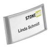 Durable - Badge 8542 classique avec aimant 34x74mm gris argenté