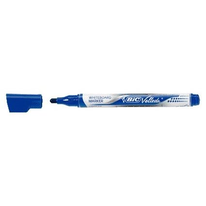 Bic - Marqueur pour tableau blanc Velleda liquide rond moyen bleu | 12 pièces