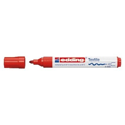 Edding - Textilmarker 4500 rund 2-3mm rot | 10 Stück