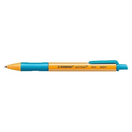 Stabilo -  pointball, balpen 0.5 mm, navulbaar, turquoise, per stuk