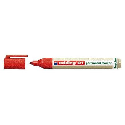 Edding - Feutre 21 EcoLine rond rouge 1,5-3mm | 10 pièces