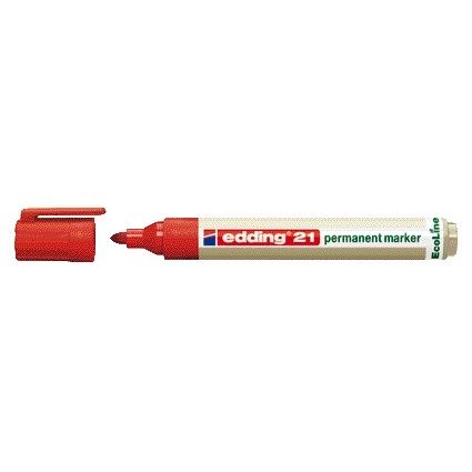 Edding - Filzstift 21 EcoLine rund rot 1,5-3mm | 10 Stück