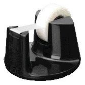Tesa - Support ruban adhésif Easy Cut® compact + 1 rouleau de ruban invisible 33mx19mm noir