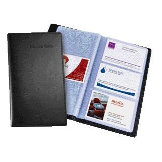 Sigel - Porte-cartes de visite VZ171 pour 120 cartes 90x58mm cuir artificiel noir