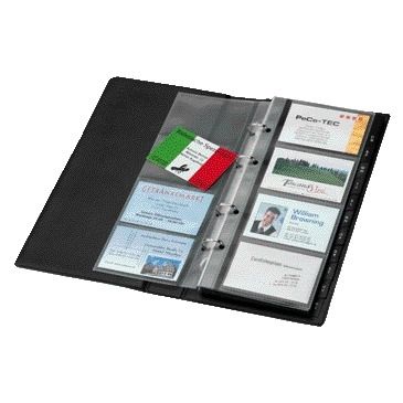 Sigel - Visitenkarten-Ringbinder VZ300 für 200 Karten 90x58mm Kunststoff ohne.. | 5 Stück