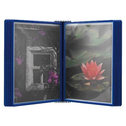 Djois - Elément mural Flex-O-Frame premium A4 avec 10 pochettes bleu