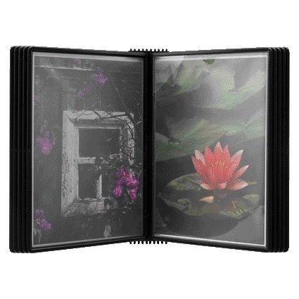 Djois - Elément mural Flex-O-Frame premium A4 avec 10 pochettes noir