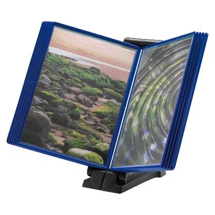 Djois - Infomanager Flex-O-Frame-Basis mit 10 Taschen anthrazit/blau