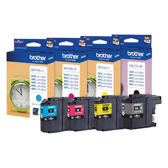 Bruder - Inkcartridge, 1.200 Seiten, OEM LC -127xlvalbp, 4 Farben