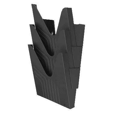 Avery - Porte-brochures nr144 mural folio haut 3 compartiments noir