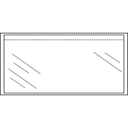 CleverPack - Packlistenumschlag selbstklebend unbedruckt 230x110mm 100er Pack.. | 10 Stück