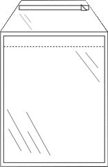 CleverPack - Enveloppe acte B4 245x350mm autocollant transparent 50 pièces