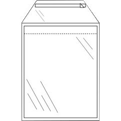 CleverPack - Enveloppe acte B4 245x350mm autocollant transparent 50 pièces