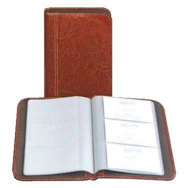 Brepols - Visitenkartenmappe für 144 Stück braun