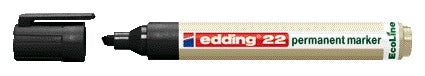 Edding - Feutre 22 EcoLine diagonal noir 1-5mm | 10 pièces