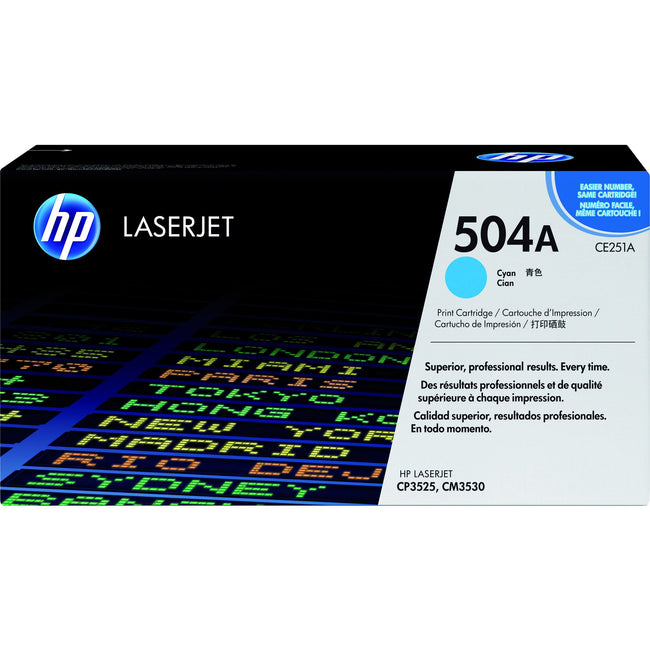HP -  504A originele cyaan LaserJet tonercartridge