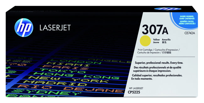 HP - toner 307A, 7 300 pages, OEM CE742A, jaune