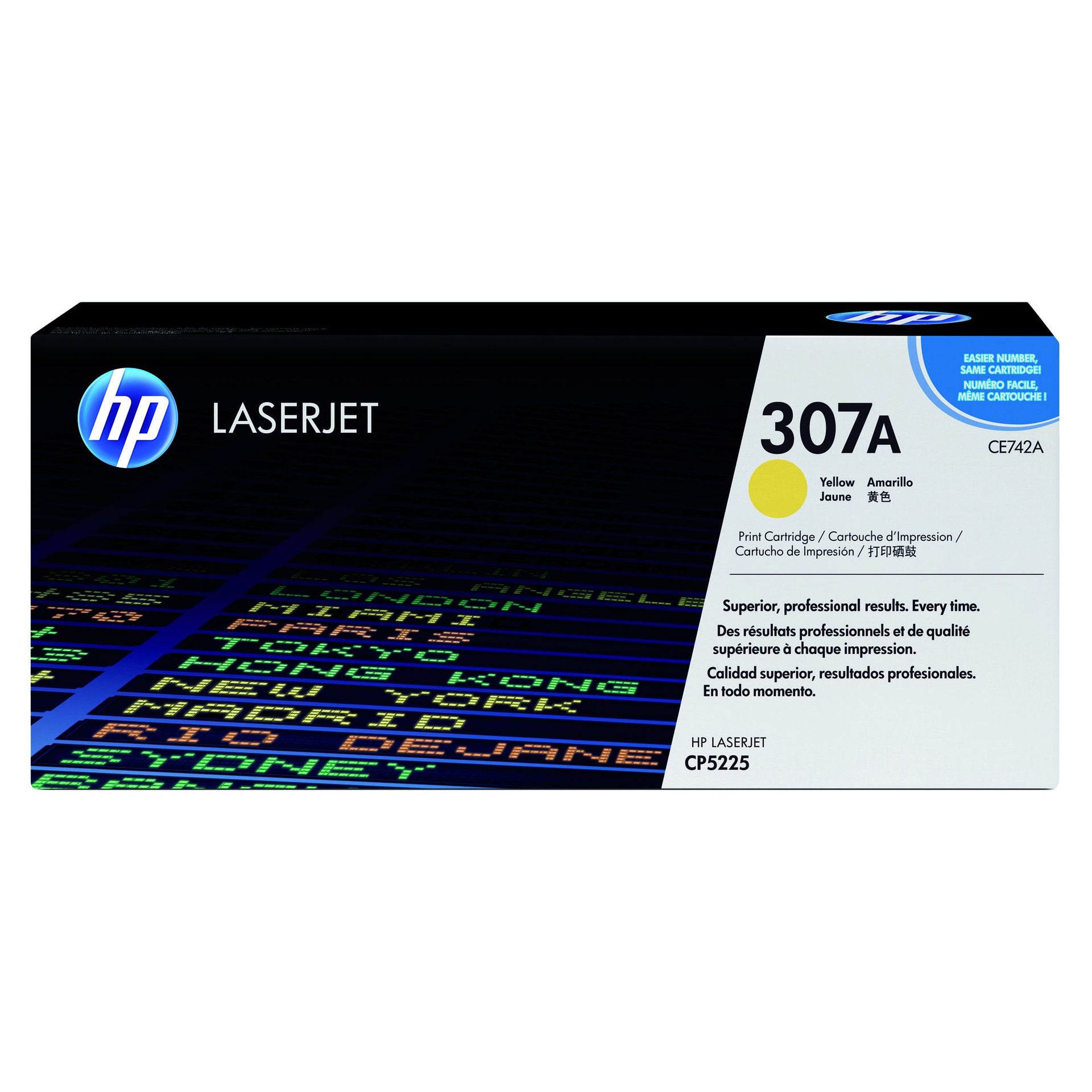 HP - Toner 307A, 7.300 Seiten, OEM CE742A, Gelb