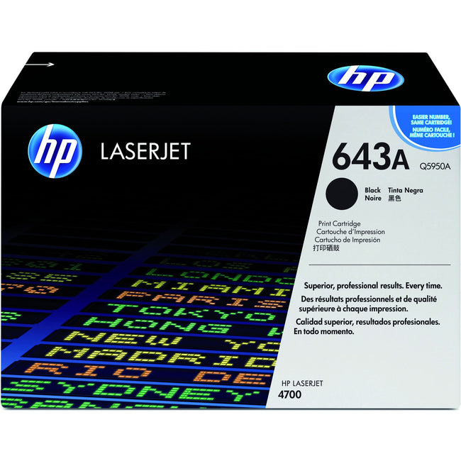 HP -  643A originele zwarte LaserJet tonercartridge