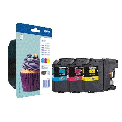 Brother -  Inktcartridge LC-123RBWBP 3 kleuren