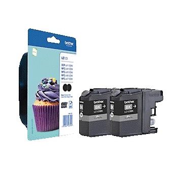Brother -  LC123BKBP2 inktcartridge 2 stuk(s) Origineel Zwart