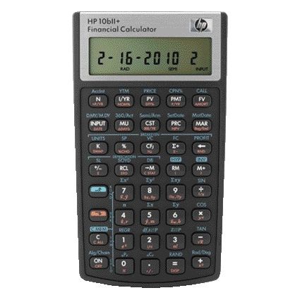 HP -  10bII calculator Pocket Financiële rekenmachine Zwart, Wit