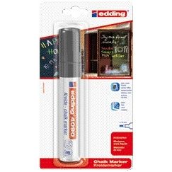 Edding - Marqueur à craie 4090 diagonale de fenêtre 4-15mm noir bister de 1 pièce | 6 pièces