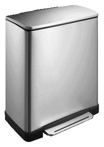 EKO - Poubelle à pédale E-Cube 18+28 litres inox