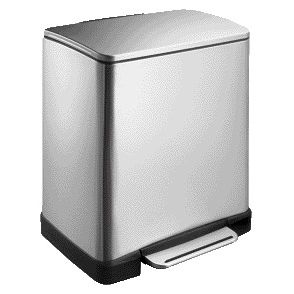 EKO - Poubelle à pédale E-Cube 20 litres inox