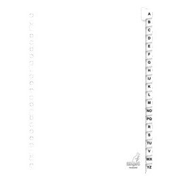 Kangaro - Onglets 23 trous PK420AZM Carton alphabet 20 pièces | 15 pièces