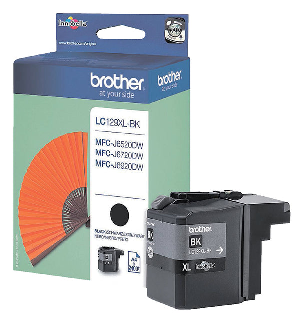 Bruder - Inkcartridge, 2.400 Seiten, OEM LC -129XLBK, Schwarz