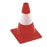 Perel -  Afbakeningskegel 30cm rood wit | 20 stuks
